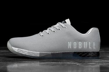 Nobull Superfabric Arctic Men's Trainers Grey | Australia (EL0518)